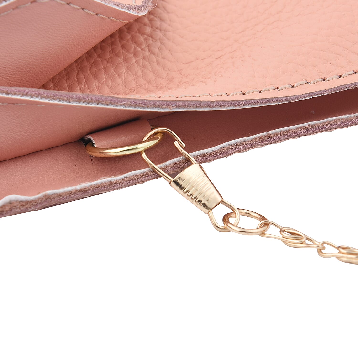 SENCILLEZ 100% Genuine Leather Cell Phone Crossbody Bag with Shoulder Strap (Size 18x12x1Cm) -  Peach