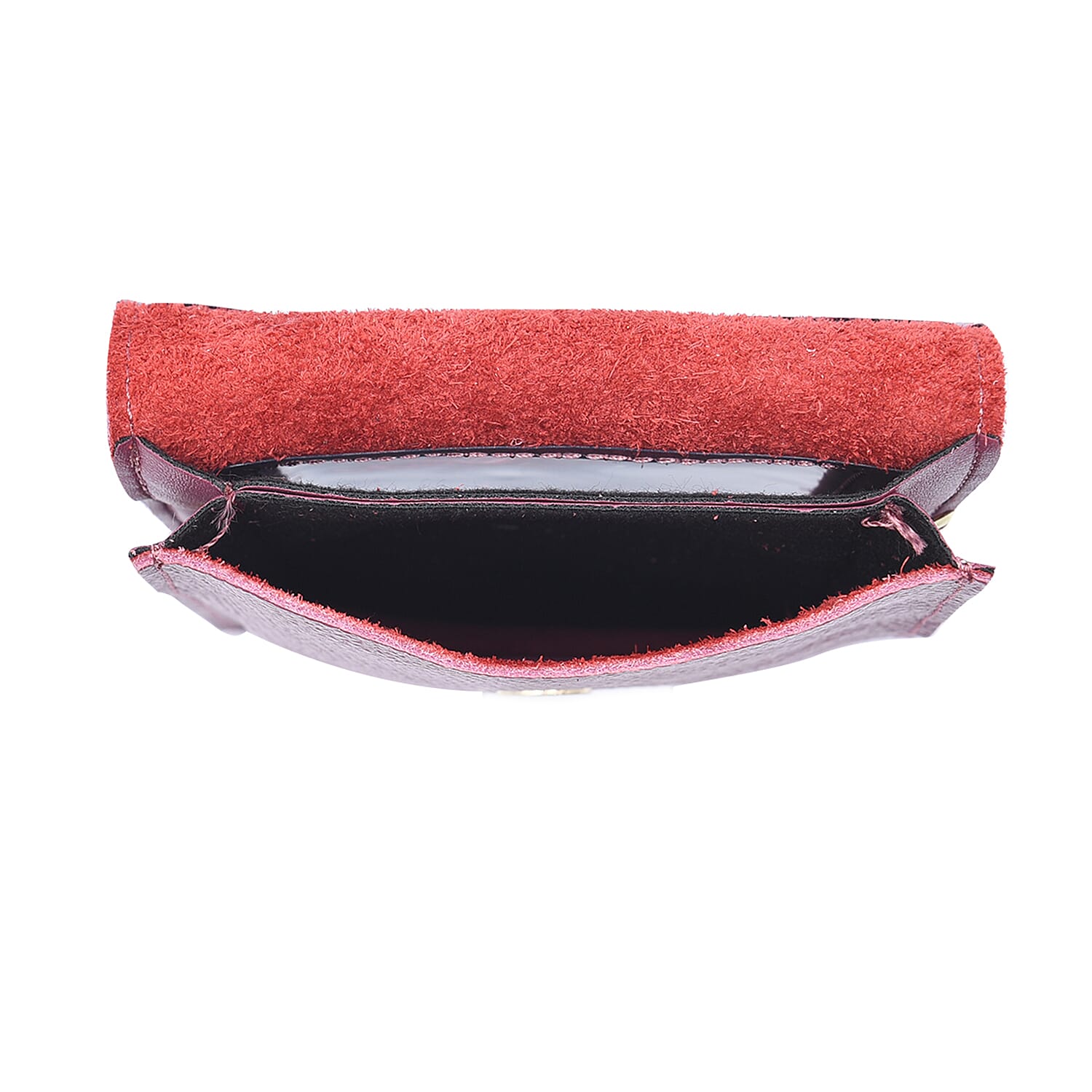 SENCILLEZ 100% Genuine Leather Cell Phone Crossbody Bag with Shoulder Strap (Size 18x12x1Cm) - Purple