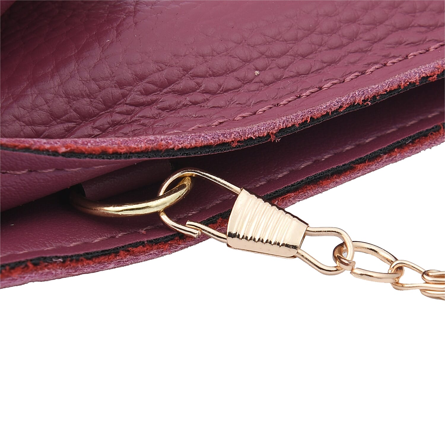 SENCILLEZ 100% Genuine Leather Cell Phone Crossbody Bag with Shoulder Strap (Size 18x12x1Cm) - Purple