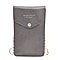 SENCILLEZ 100% Genuine Leather Cell Phone Crossbody Bag with Shoulder Strap - Black