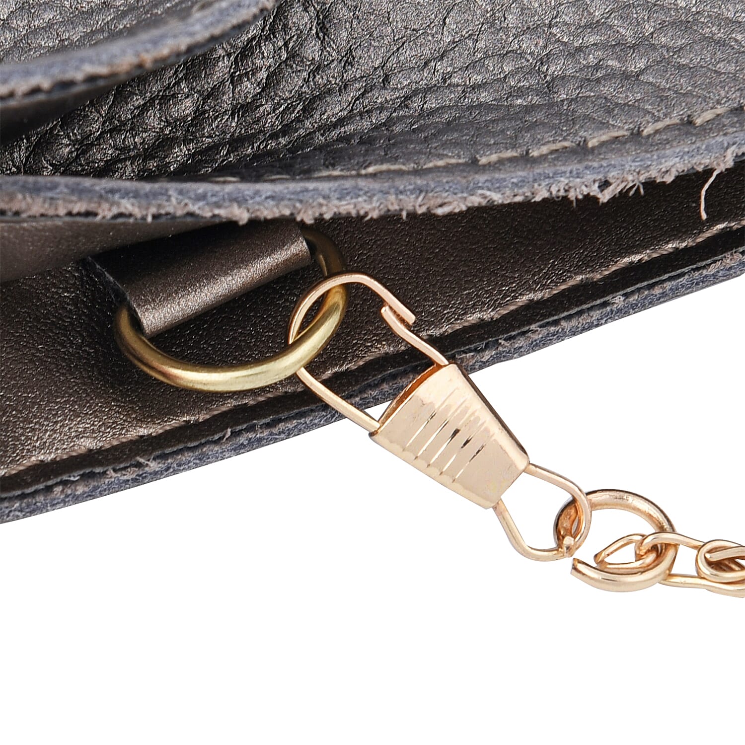 SENCILLEZ 100% Genuine Leather Cell Phone Crossbody Bag with Shoulder Strap (Size 18x12x1Cm) - Bronze