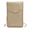 SENCILLEZ 100% Genuine Leather Cell Phone Crossbody Bag with Shoulder Strap (Size 18x12x1Cm) - Golden