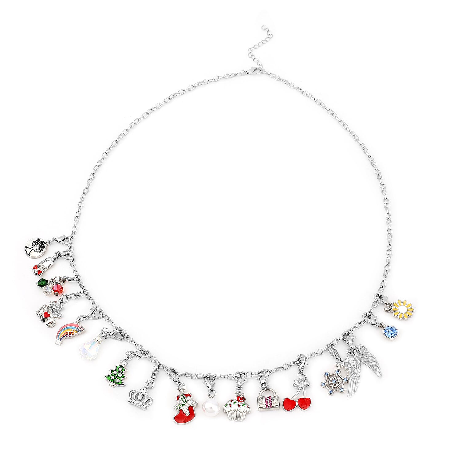 Set of 30 Pcs White, Black Austrian Crystal Enamelled and Multi Gemstone Advent Calendar Jewellery Box