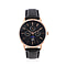 40mm Case 304 Stainless steel case Movement 6P00 multifunction Japan Movement Brand GENOA Plated IPR plating Dial black multifunction literal 12pcs nail black inner ring blue sapphire glass