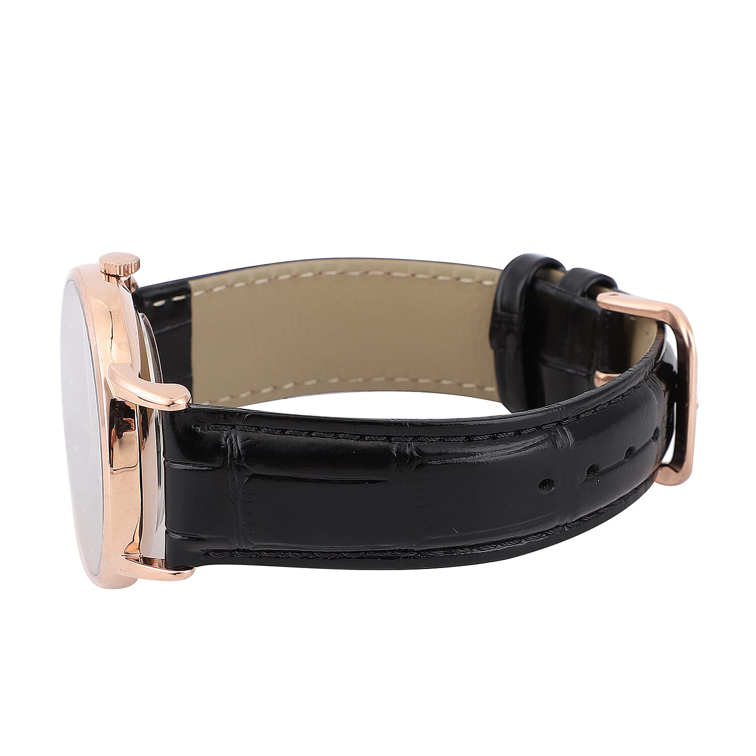 40mm Case 304 Stainless steel case Movement 6P00 multifunction Japan Movement Brand GENOA Plated IPR plating Dial black multifunction literal 12pcs nail black inner ring blue sapphire glass