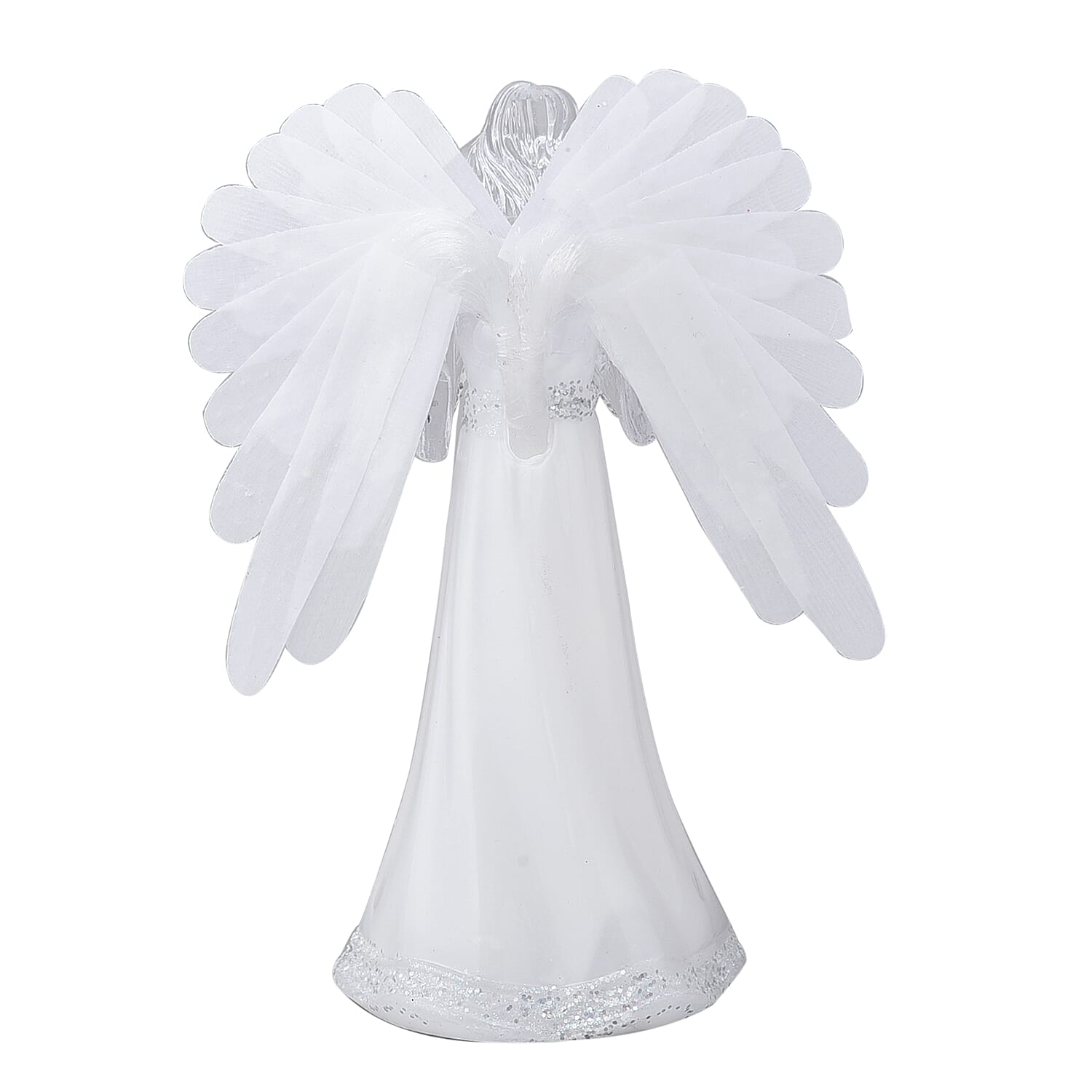 Christmas Decorative Little Fibre Angel with Multi Light (3xAAA Battery Not Included)