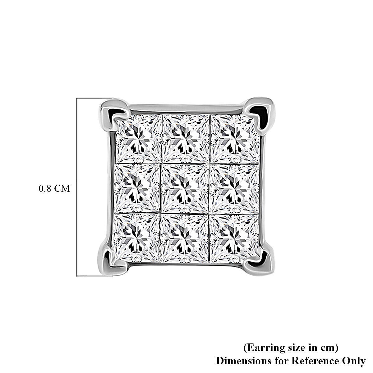 RHAPSODY 950 Platinum IGI Certified Diamond (VS/E-F) Stud Earrings 1.00 Ct, Platinum Wt. 4.02 Gms