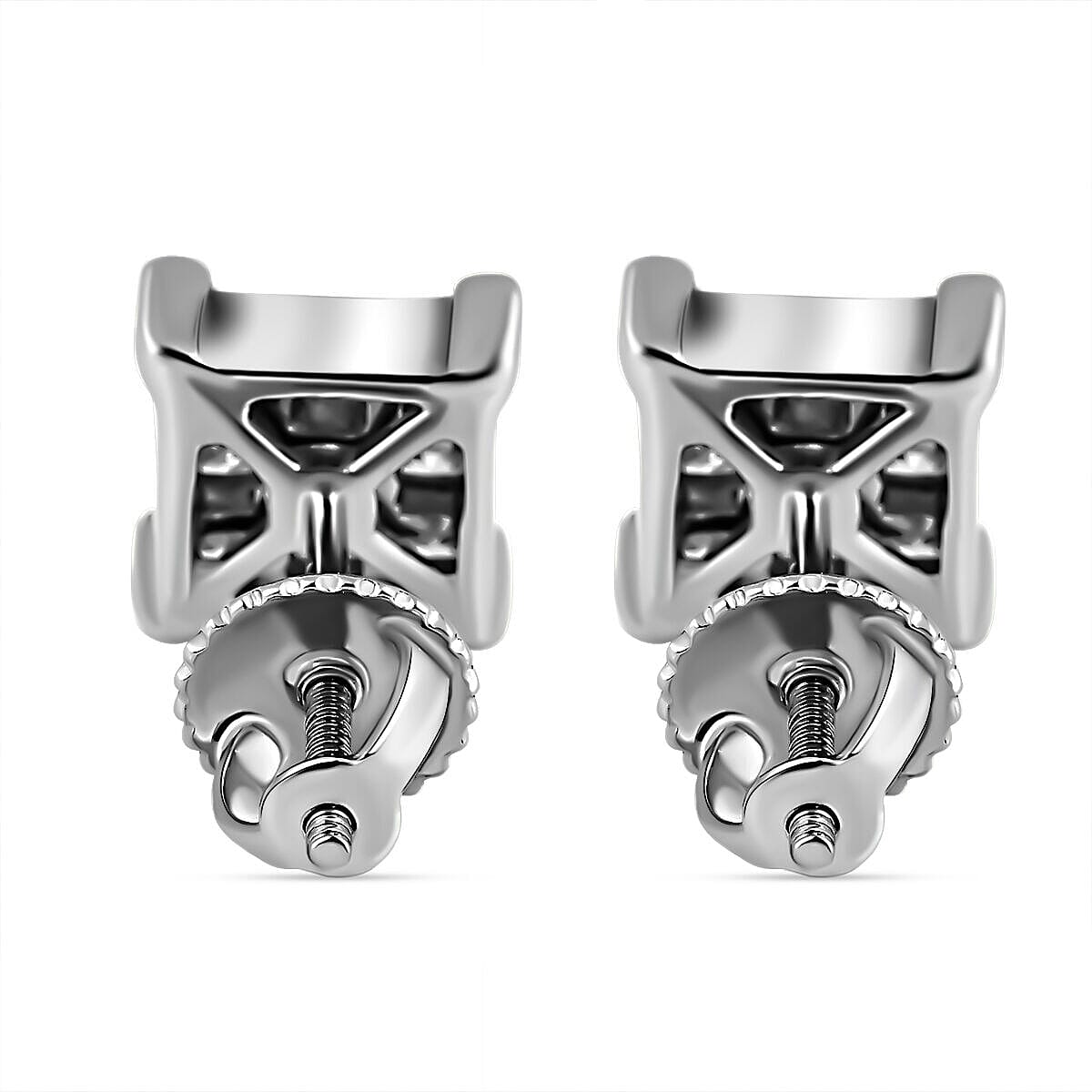 RHAPSODY 950 Platinum IGI Certified Diamond (VS/E-F) Stud Earrings 1.00 Ct, Platinum Wt. 4.02 Gms