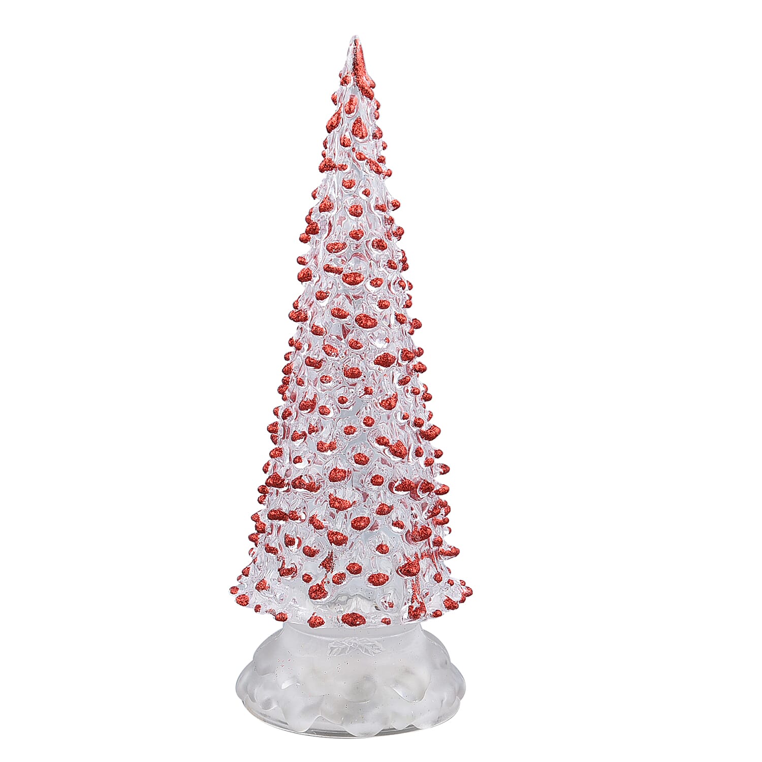 Set of 3 - LED Tree Light (Size 31x8 Cm, 26x8 Cm & 19x3Cm) - Red - Requires 6 AAA Batteries (not Incld)