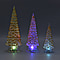 Set of 3 - Christmas LED Tree Light (Size 31x8 Cm, 26x8 Cm & 19x3 Cm) - Gold