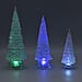 Set of 3 - Christmas LED Tree Light (Size 31x8 Cm, 26x8 Cm & 19x3 Cm) - Silver - Requires 6 AAA Batteries (not Incld)