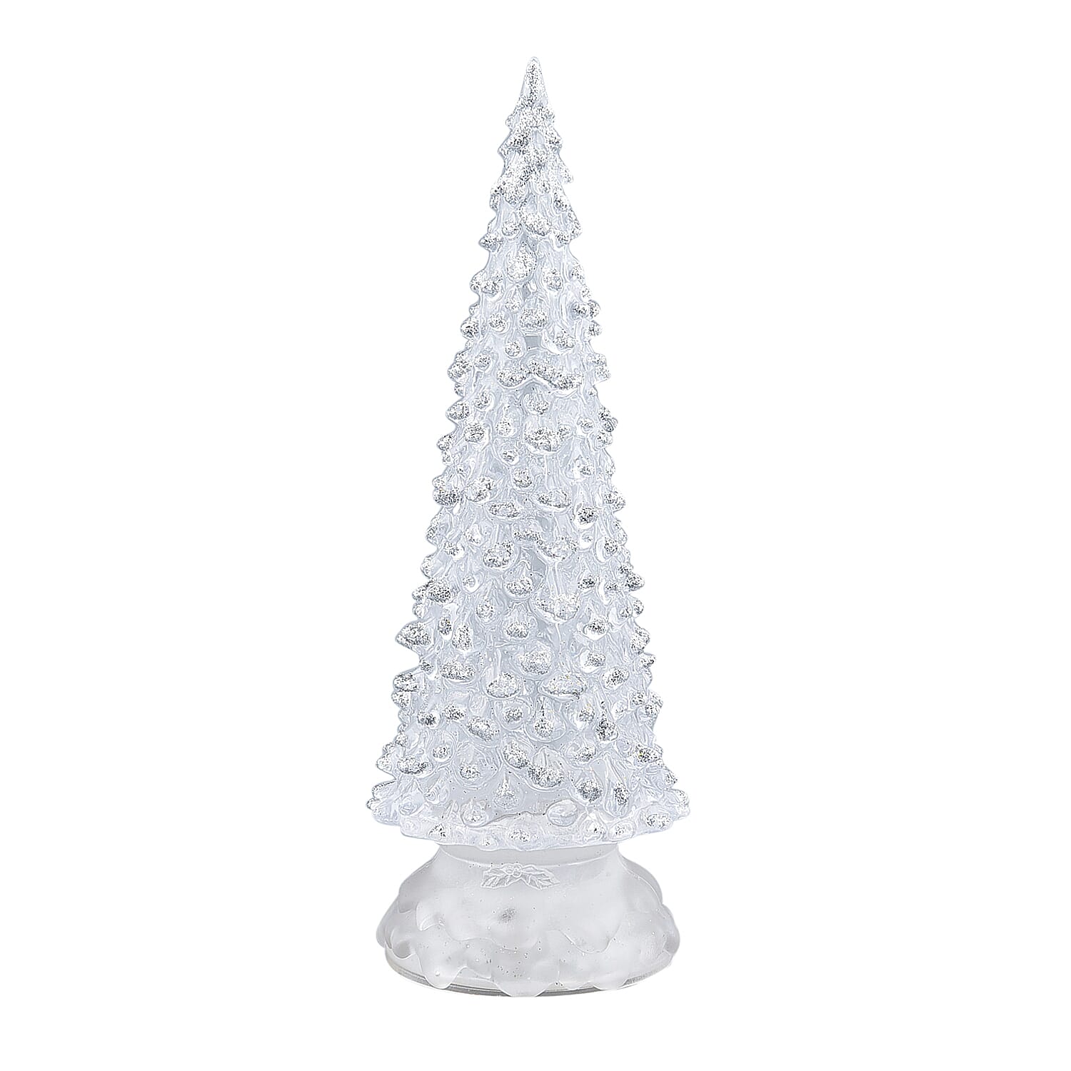 Set of 3 - LED Tree Light (Size 31x8 Cm, 26x8 Cm & 19x3 Cm) - Silver - Requires 6 AAA Batteries (not Incld)