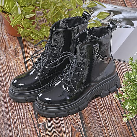 LA MAREY - Womens Ankle Boots (Size 8) - Black