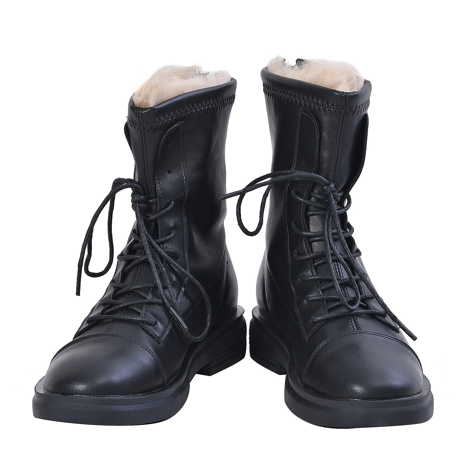 Plain flat velvet round toe outdoor ankle clearance boots