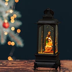 Christmas Couple Lantern Warm Light - Black
