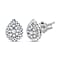 9K White Gold White Diamond (I3-G/H) Solitaire Stud Earrings (with Push Post) 0.25 Ct