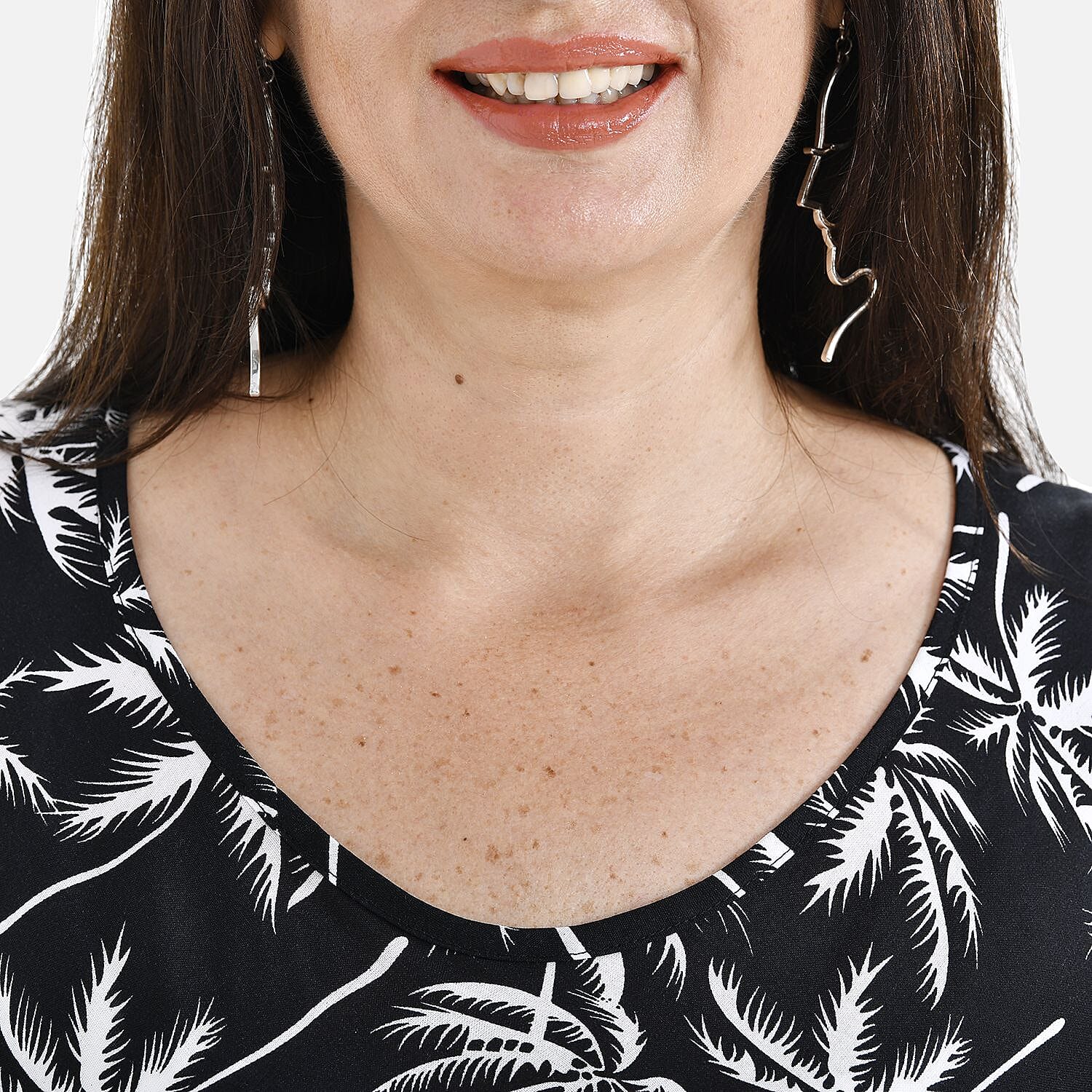 OTO - Tamsy 100% Viscose Floral Print Umbrella Midi Dress (One Size, 8-16) - Mint Green