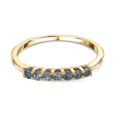 9K Yellow Gold AA Santamaria Aquamarine Ring 0.28 ct, Gold Wt. 1.2 Gms 0.280 Ct. 9K Yellow Gold AA Santamaria Aquamarine Ring 0.28 ct, Gold Wt. 1.2 Gms 0.280 Ct.