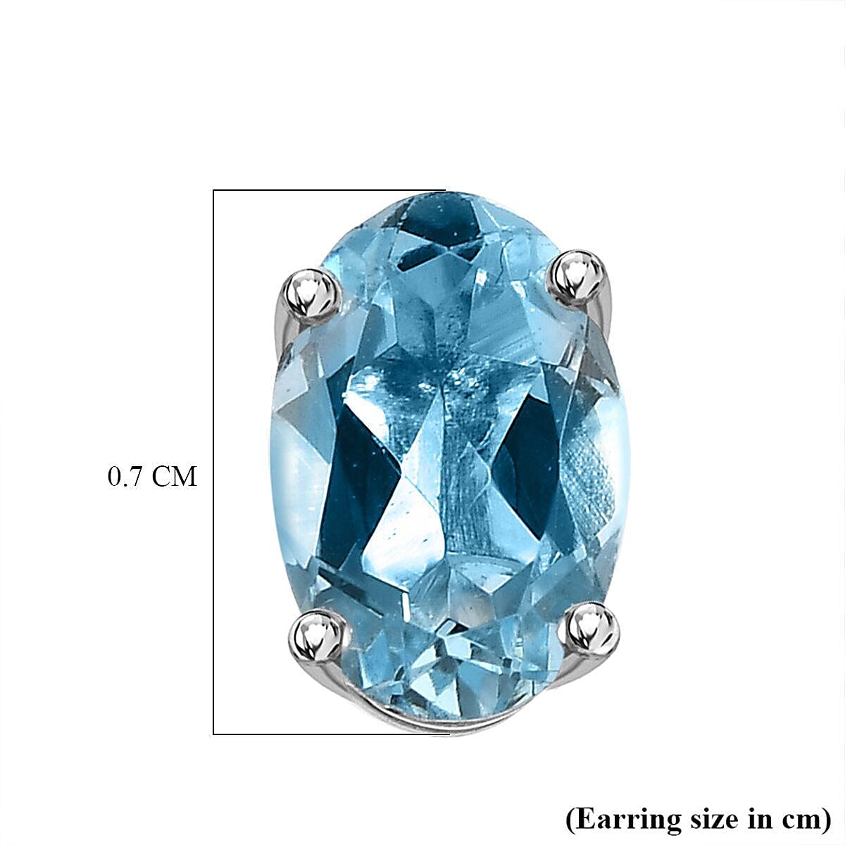 9K White Gold AA Santamaria Aquamarine Earrings (with Push Post)