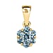 9K Yellow Gold AA Santamaria Aquamarine Pendant