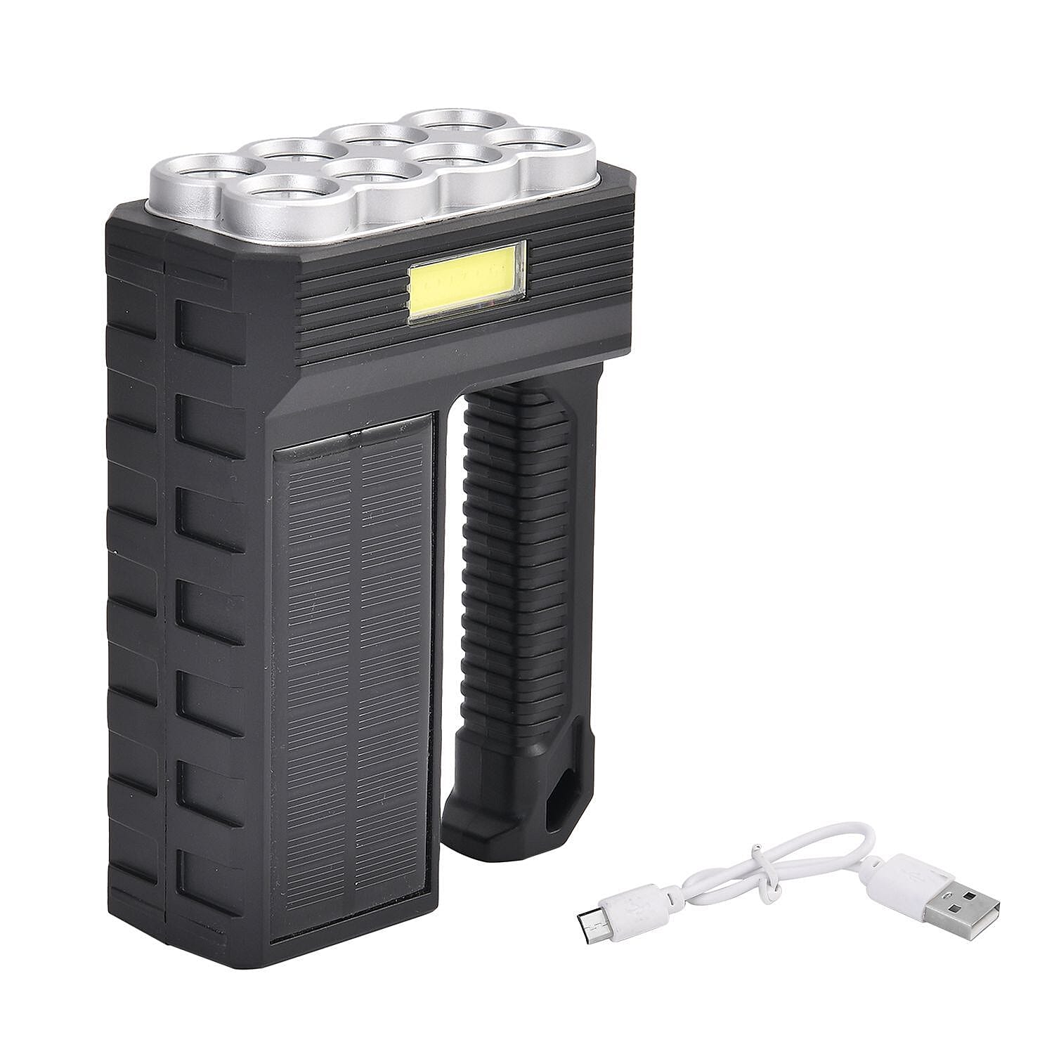 Evergy Saving Solar Charging Powerful LED Torch with in-built Power Bank - 1200mah