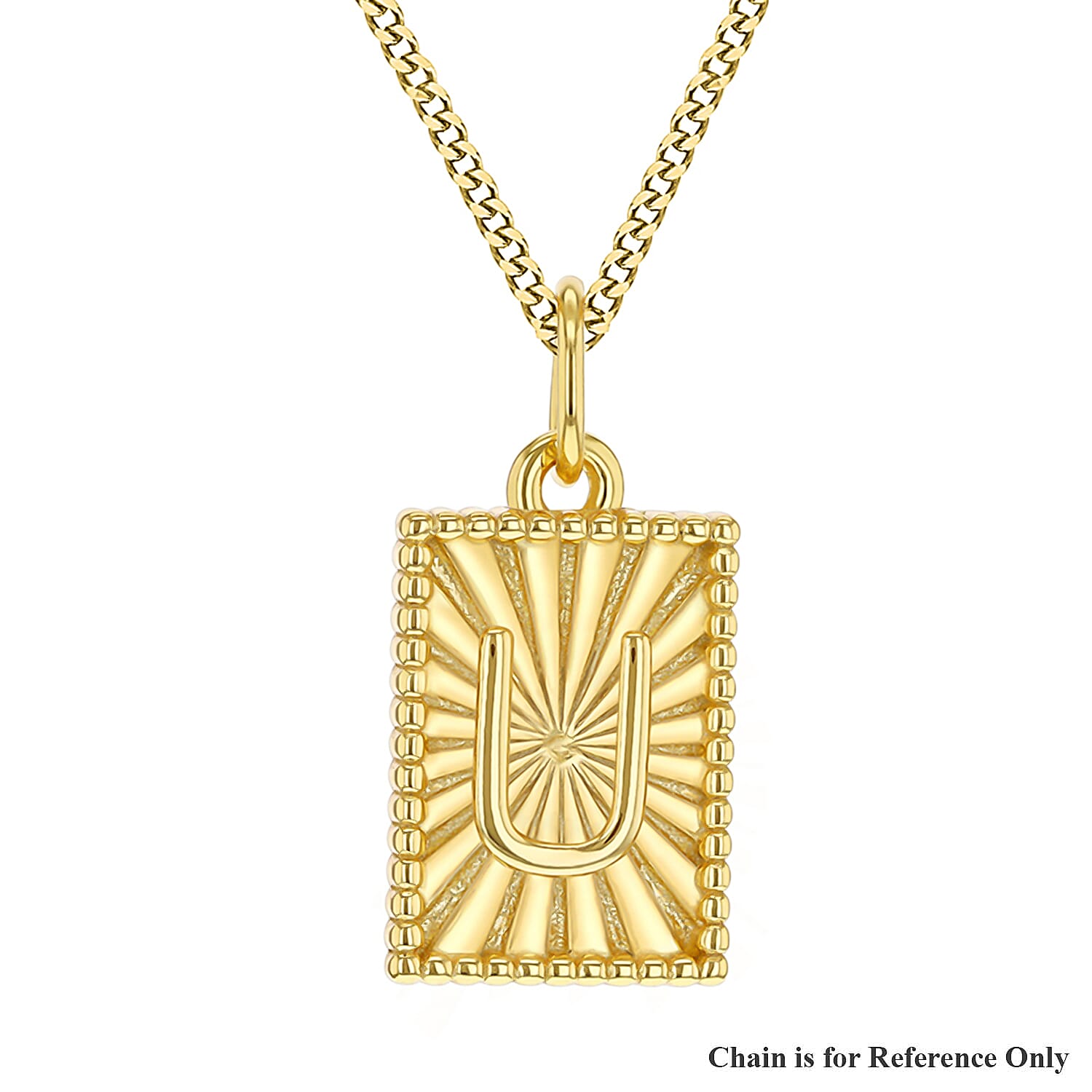 Square on sale initial pendant