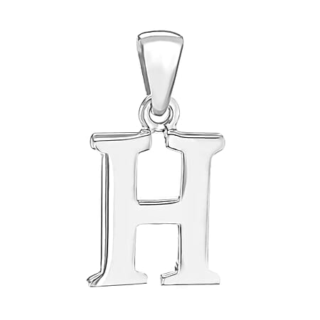 Sterling Silver 10.5mm x 20.3mm H Initial Pendant
