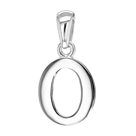 Sterling Silver 11mm x 20.8mm O Initial Pendant