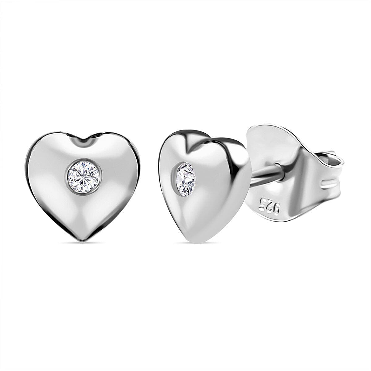 Platinum shop heart earrings