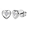 Diamond Heart Earrings in Platinum Overlay Sterling Silver 0.034 Ct.