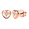 Diamond Heart Earrings in 18K Rose Gold Vermeil Plated Sterling Silver 0.034 Ct.