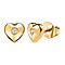 Diamond Heart Earrings in 18K Yellow Gold Vermeil Plated Sterling Silver 0.034 Ct.
