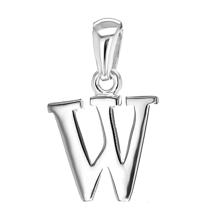 Sterling Silver 12.9mm x 19.8mm W Initial Pendant