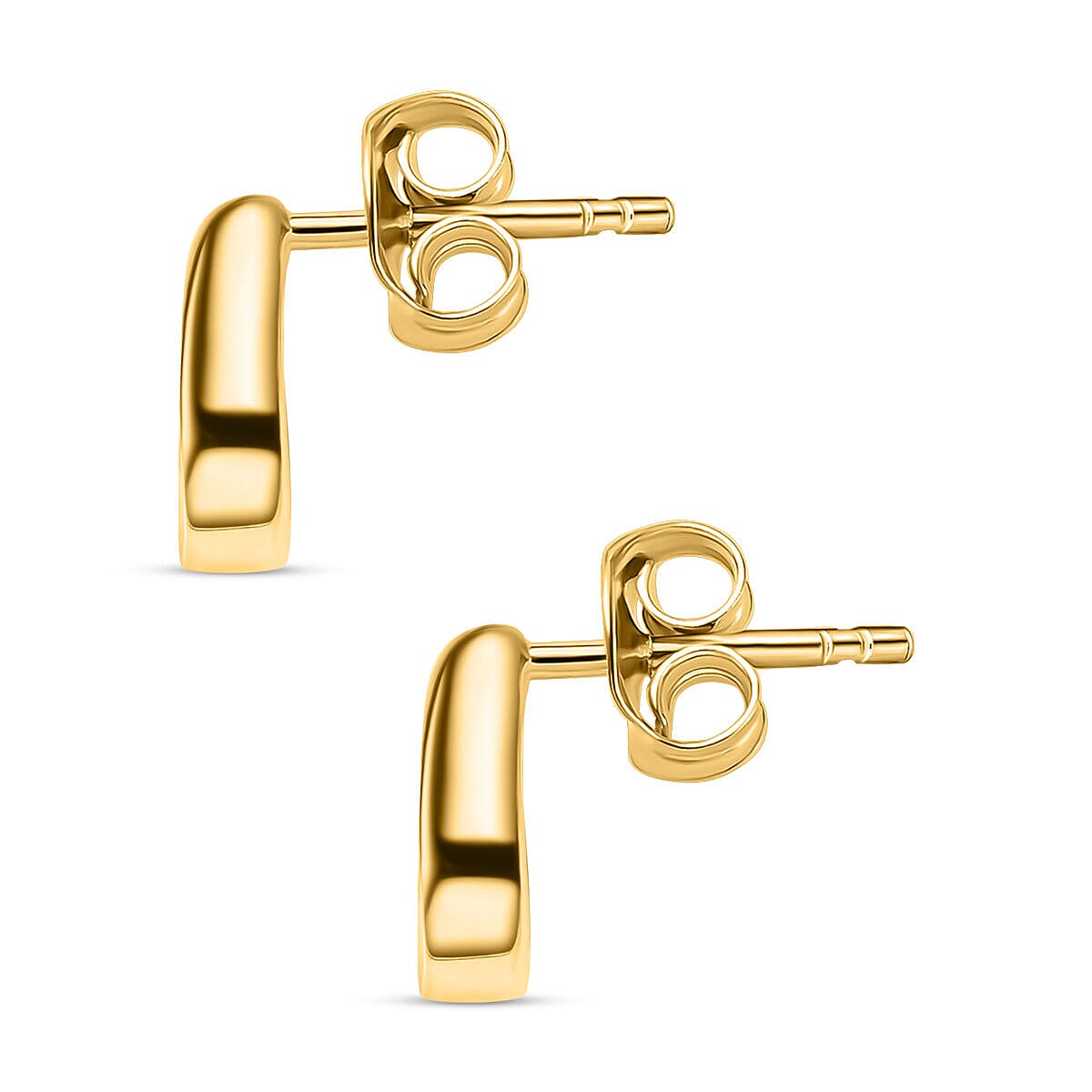 9K Yellow Gold Diamond Stud Tear Drop Earrings