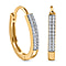 Diamond Hoop Earrings in 18K Yellow Gold Vermeil Plated Sterling Silver 0.25 Ct.