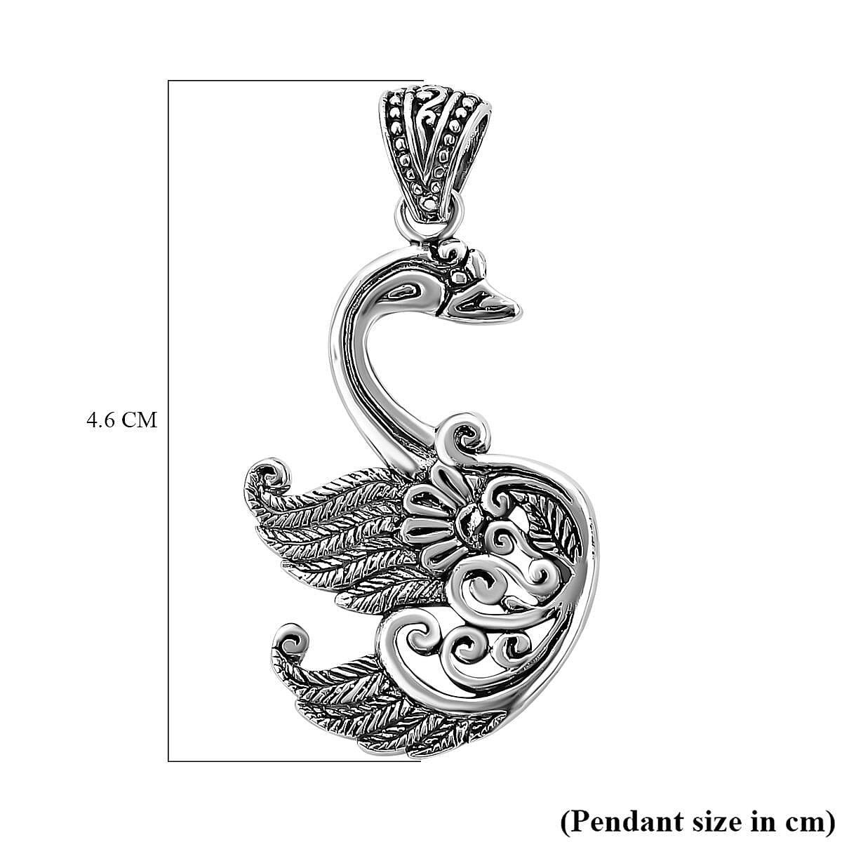 Royal Bali Collection - Sterling Silver Swan Pendant