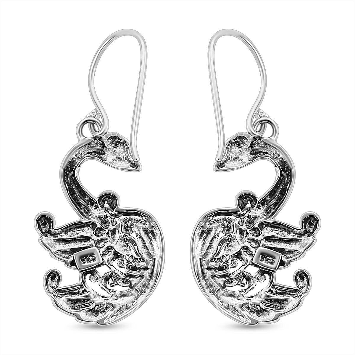 Royal Bali Collection - Sterling Silver Swan Earrings
