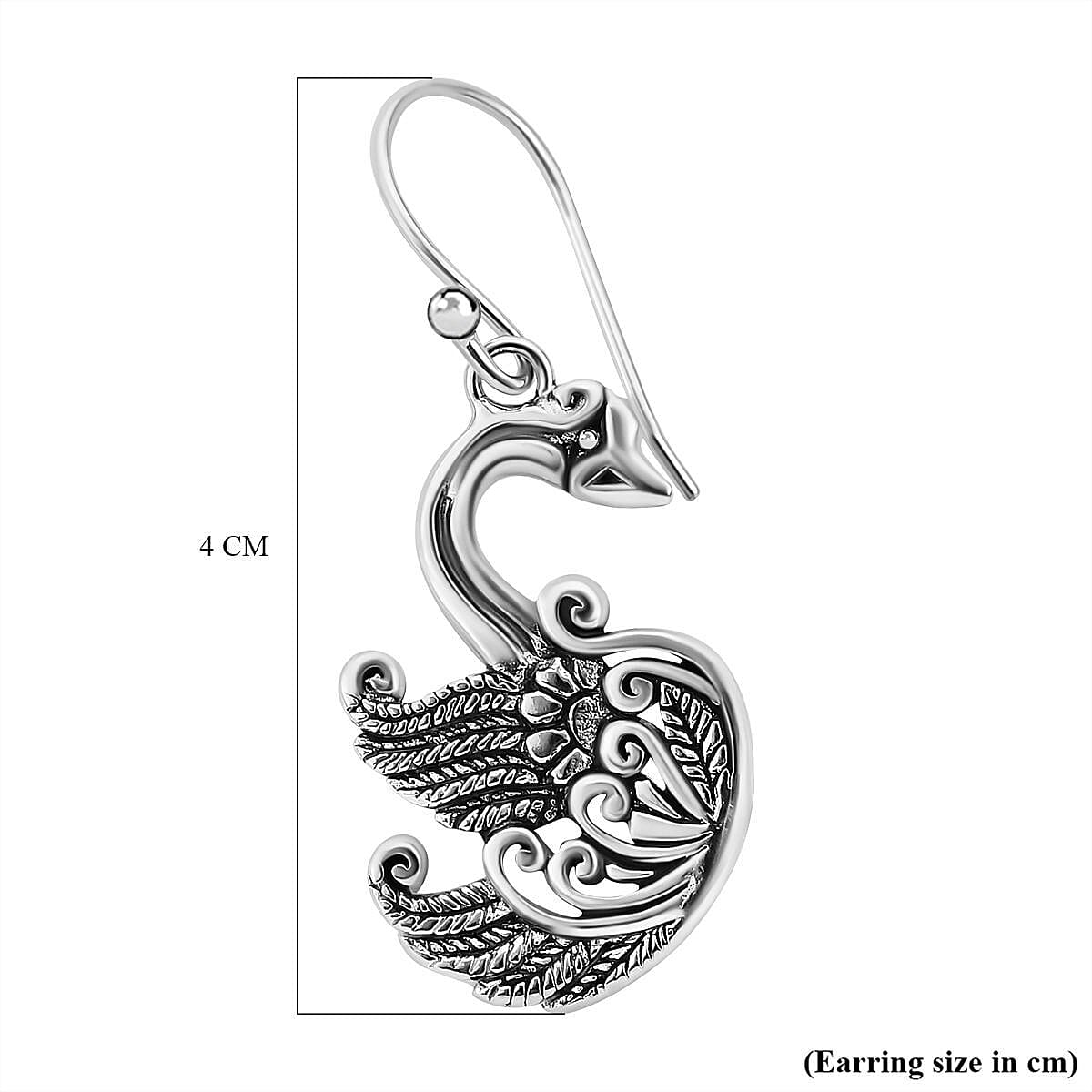 Royal Bali Collection - Sterling Silver Swan Earrings