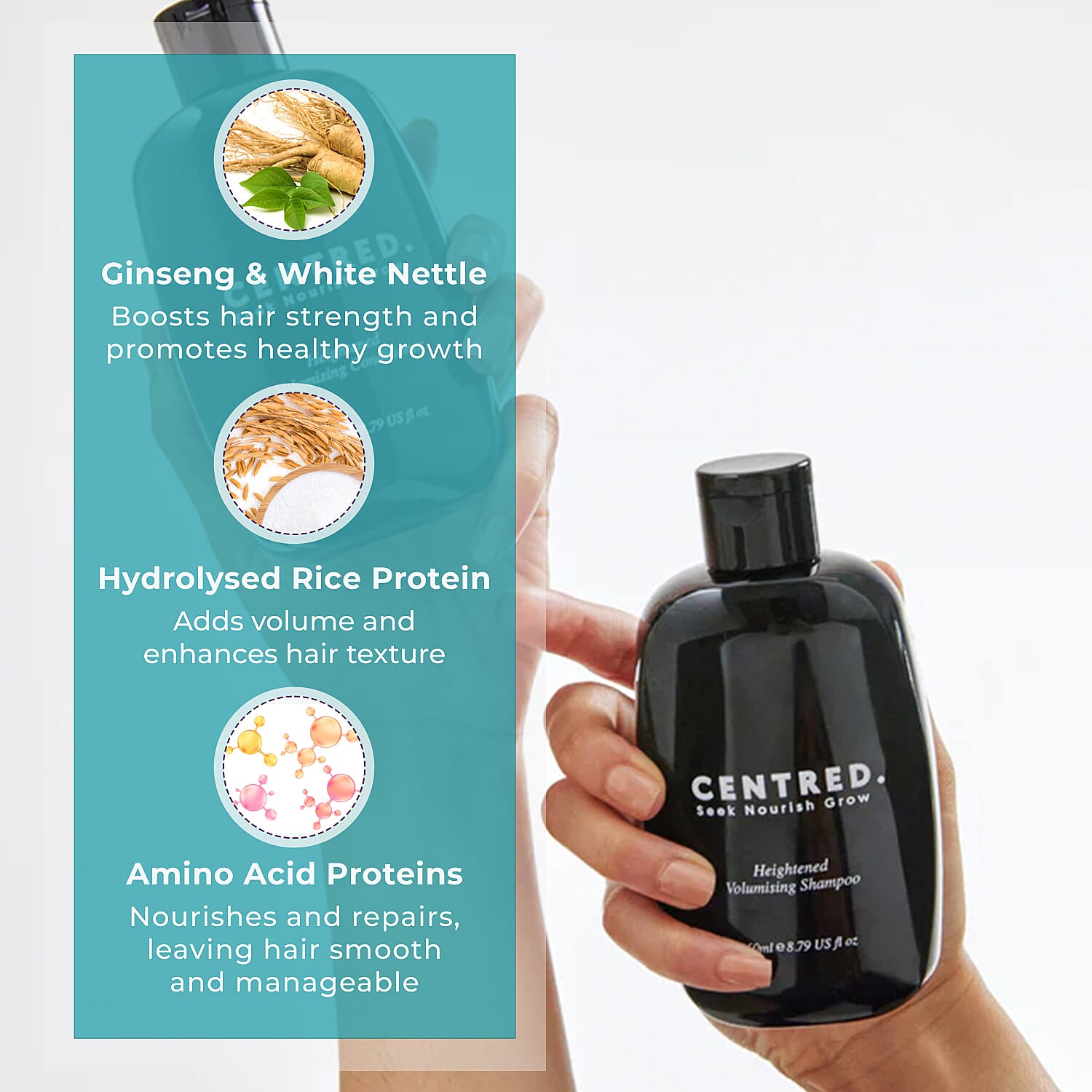 Centred Heightened Volumising Shampoo - 260ml Centred Heightened Volumising Shampoo - 260ml