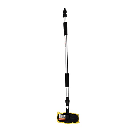 Multipurpose Aluminium Telescopic Extendable Cleaning Soft Brush - Water Fed via Hose Attachment