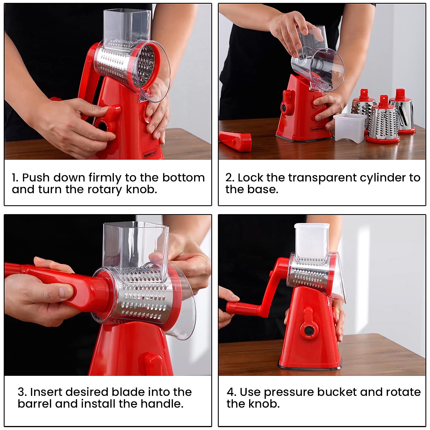 3 in 1 Easyway Vegetable and Fruit Slicer with One Slicing, Shredding and Grating Blade (Size 18x14x28 Cm) - Navy