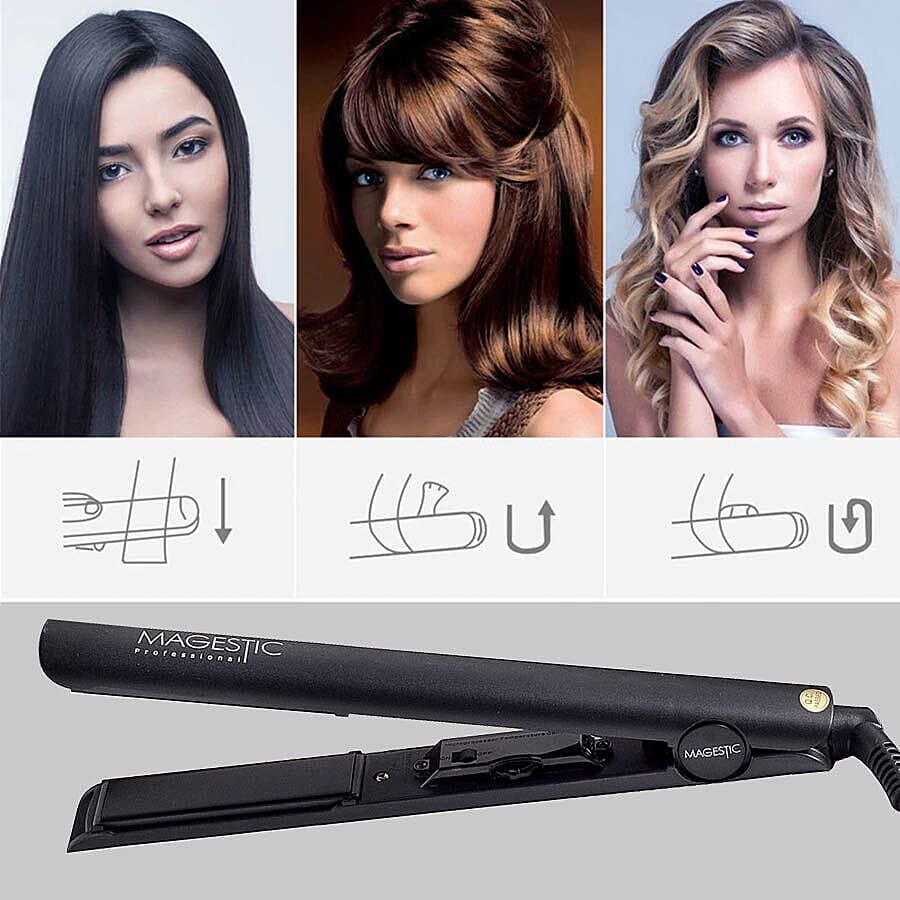 Hair Straightener (Size 1x1x1 ) - Black & Silver