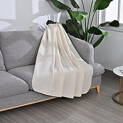 SUPER BARGAIN- Fleece Solid Blanket (Size 170x130 cm) - Blue