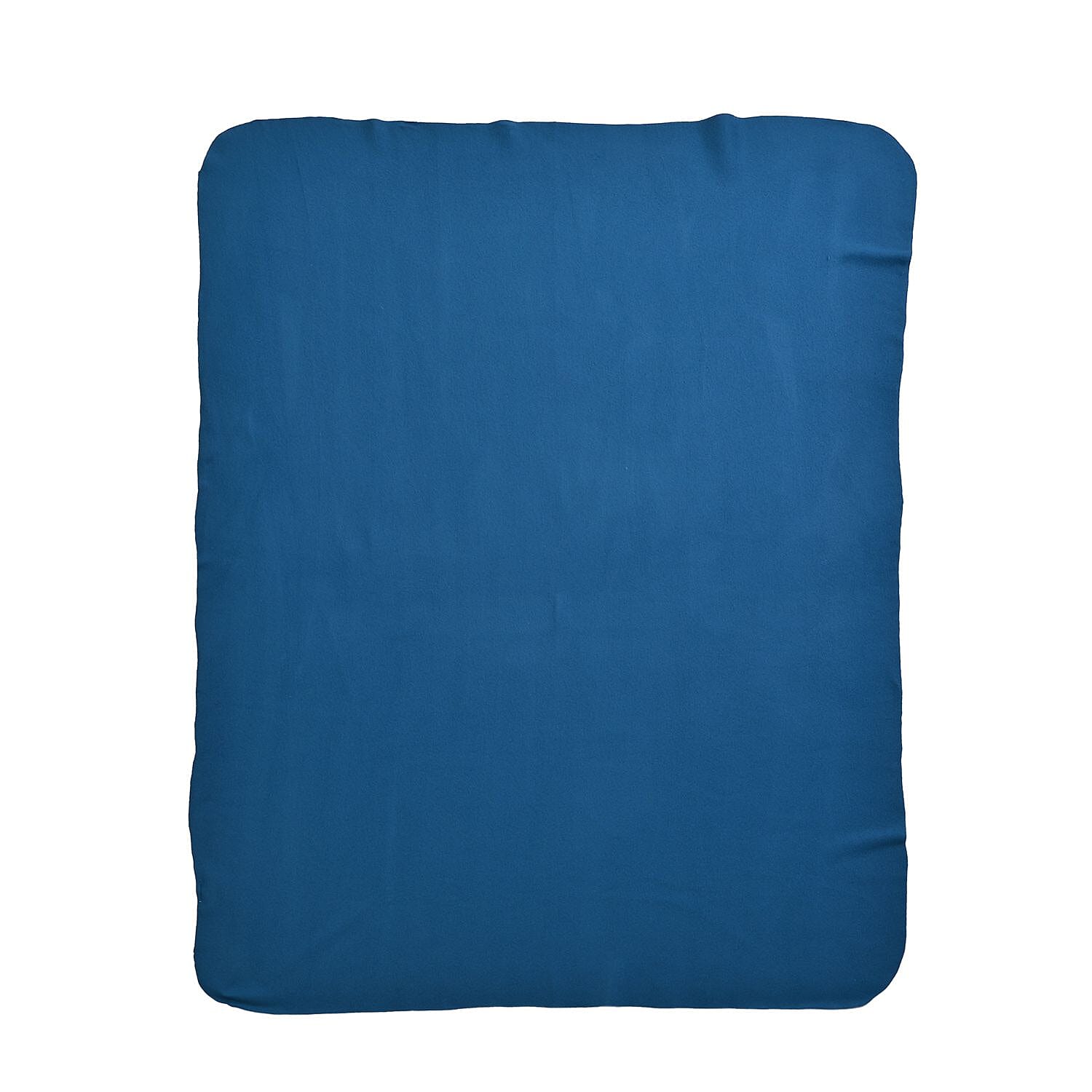 SUPER BARGAIN- Fleece Solid Blanket (Size 170x130 cm) - Blue