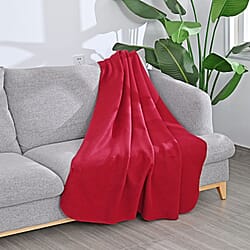 SUPER BARGAIN- Fleece Solid Blanket (Size 170x130 cm) - Blue
