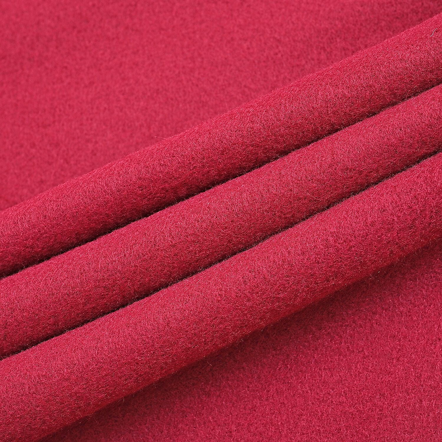 SUPER BARGAIN- Fleece Solid Blanket (Size 170x130 cm) - Burgundy