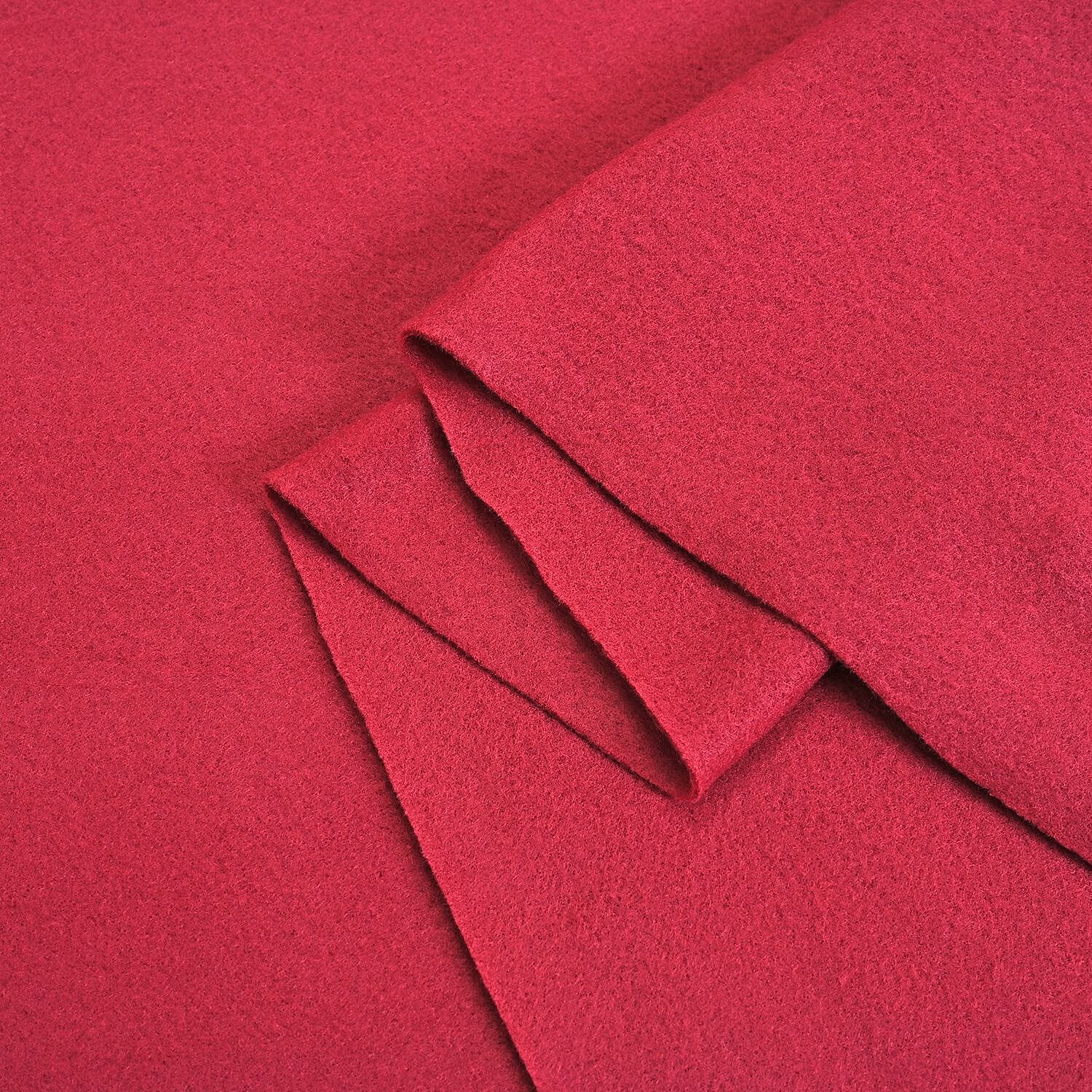 SUPER BARGAIN- Fleece Solid Blanket (Size 170x130 cm) - Burgundy