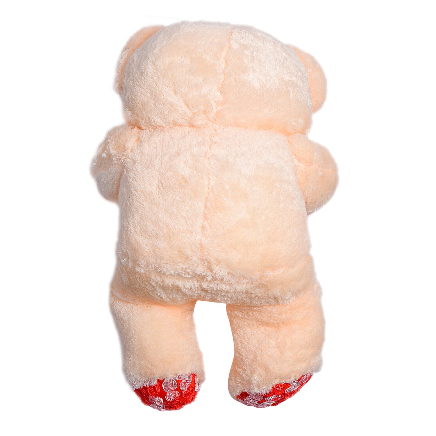 Soft Teddy Bear with Red Heart - Red & Orange