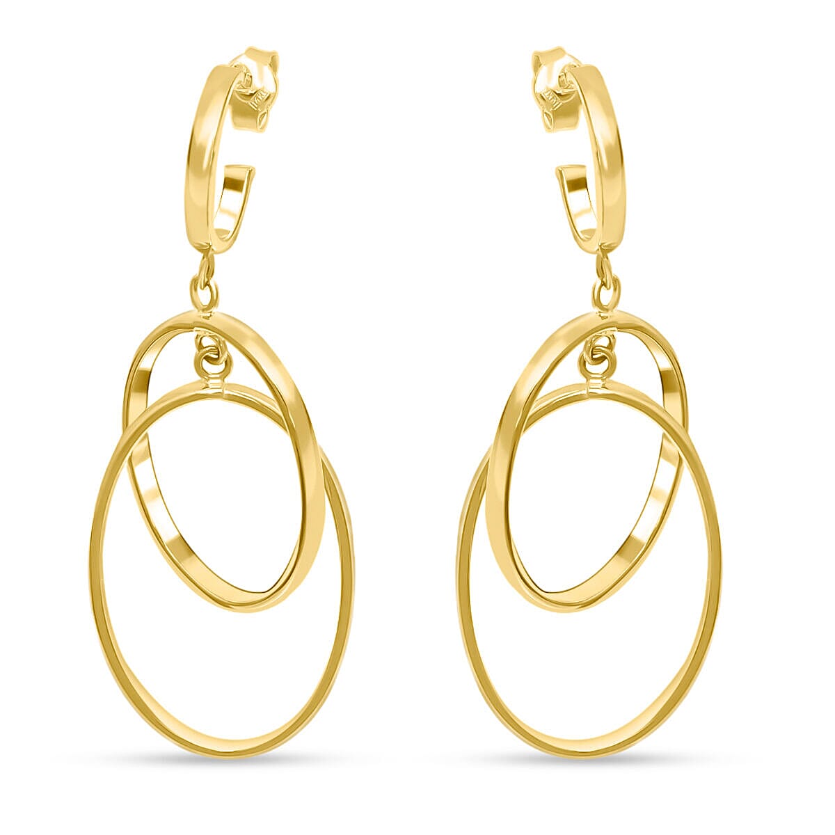 Maestro Collection - 9K Yellow Gold Dangle Earrings