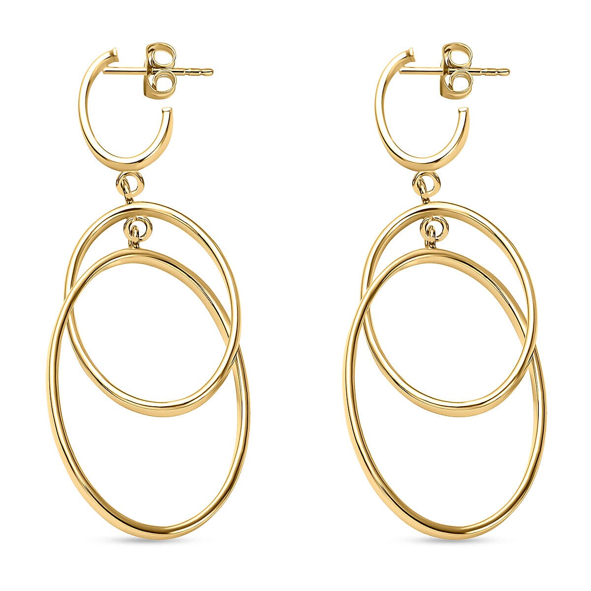 Maestro Collection - 9K Yellow Gold Dangle Earrings